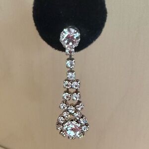 Cache Sparkling Silver Drop Earrings